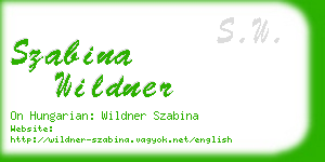 szabina wildner business card